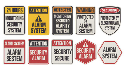 Enhance your security with these vibrant alarm system signs, promoting attention and protection to deter intruders with 24 hour monitoring
