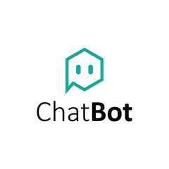 Modern hexagonal chatbot logo design, perfect for messaging apps, AI platforms, tech startups, and communication services. Clean vector style suitable for branding or UI icons.
