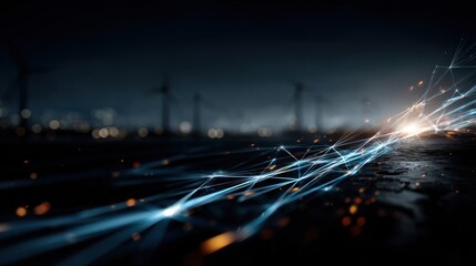 New Clean Technology Visualization of Energy Flow at Night