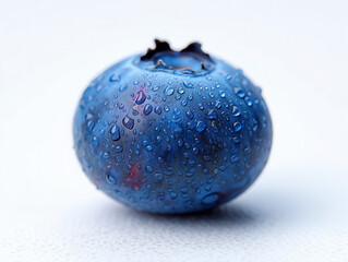 Juicy Blueberry Macro Shot Highlighting Texture and Freshness