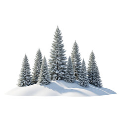 Fototapeta premium christmas tree in snow