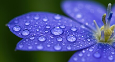 Crystal Dewdrops on Violet Petal Beauty