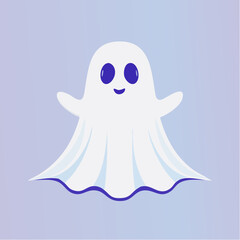 Obraz premium A charming and playful cartoon ghost for halloween themed designs and graphics