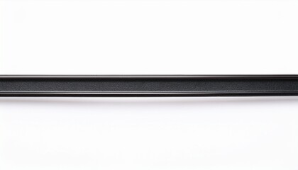 Divider Straight Black Horizontal Line With Rounded Edges Isolated On A White Background