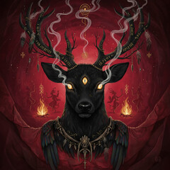 Mystical shamanic spirit of the deer.