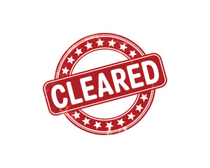 Cleared Grunge Stamp Icon: Approved, Checked, and Verified Rubber Seal Vector