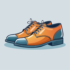 Stylish and sophisticated leather shoes illustration for fashion and style concepts