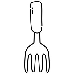 pitchfork farming tool icon vector