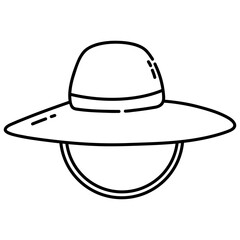 Gardening Hat Icon Cartoon 