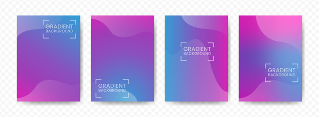 Fototapeta premium Modern Minimalist Fluid Gradient Design Set for Presentation Backgrounds