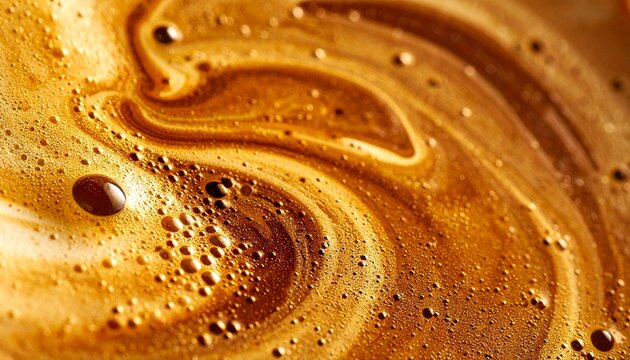 Coffee foam with swirls of crema texture A symphony of espresso art