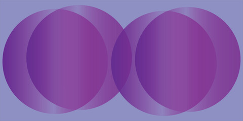 Abstract Purple Overlapping Circles on Vibrant Gradient Background modern eps10.