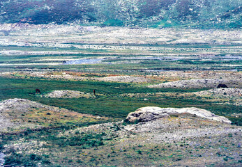 Mountain landscape along the road to Spluga pass, Italy