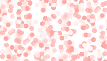 Red bokeh light garland with glowing bulbs and soft shine. Festive decorative overlay creating