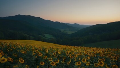 sunrise in the mountains