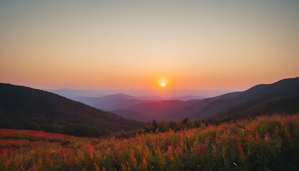 sunrise over the mountains
