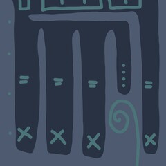 Minimal abstract image for printing. Picture for modern interiors. The picture is painted by hand on a tablet. © neurostructure