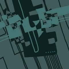 Minimal abstract image for printing. Picture for modern interiors. The picture is painted by hand on a tablet. © neurostructure