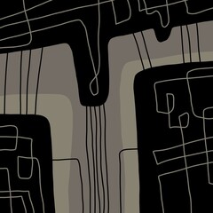 Minimal abstract image for printing. Picture for modern interiors. The picture is painted by hand on a tablet. © neurostructure