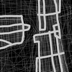 Minimal abstract image for printing. Picture for modern interiors. The picture is painted by hand on a tablet. © neurostructure