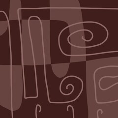 Minimal abstract image for printing. Picture for modern interiors. The picture is painted by hand on a tablet. © neurostructure