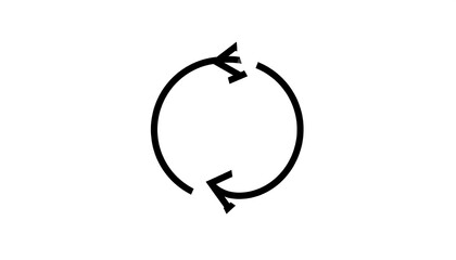Black circular arrows depicting a continuous cyclical flow