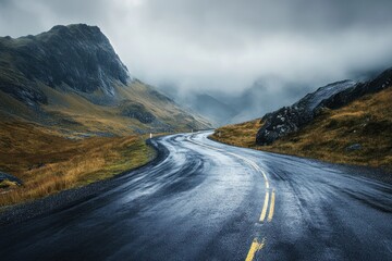 Fototapeta premium Road through mountain landscape