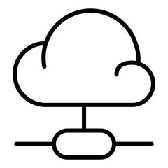Cloud Technology. The Future of Data Storage and Digital Transformation. Icon about cloud technology