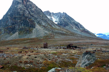 mountain landscape with snow