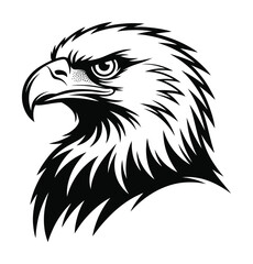 Eagle Head Silhouette Vector Illustration for Power and Freedom