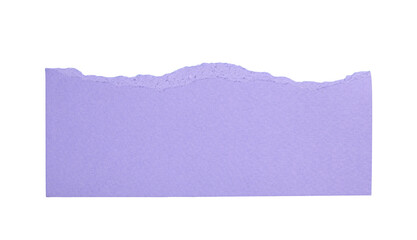 Torn lavender paper fragment with texture, perfect for creating personalized messages on...