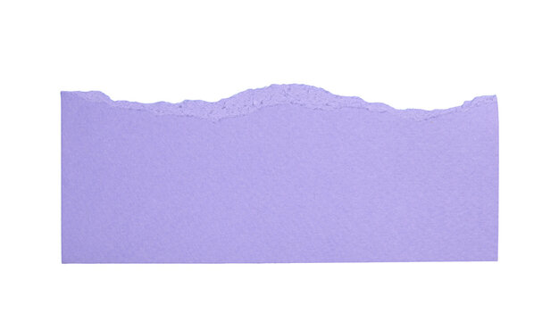 Torn lavender paper fragment with texture, perfect for creating personalized messages on transparent background