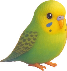 cute little parrot vector illustration crayon style