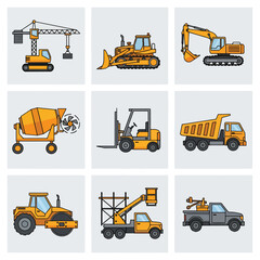 Construction Vehicles and Heavy Machinery Collection.