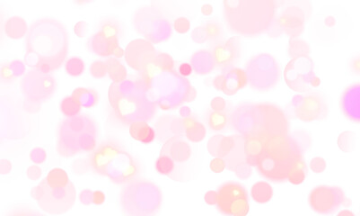 Golden dust light with glowing bokeh confetti background