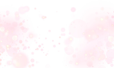 Golden dust light with glowing bokeh confetti background