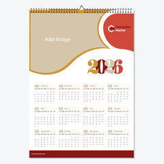 2026 calendar design .