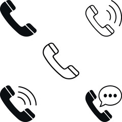 Obraz premium Collection of phone icons