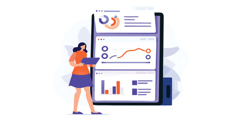 Concept of Business Analytics and Data Management on Mobile Platform Illustration