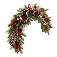 christmas wreath isolated on white