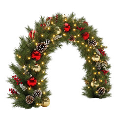christmas wreath isolated on white