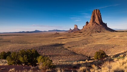 Shiprock New Mexico Southwestern Desert Landscape