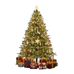 christmas tree and gifts