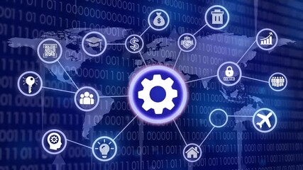 Automation software technology process System business concept 2025