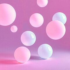 Fototapeta premium Floating Pastel Spheres