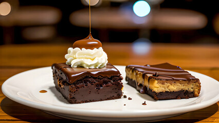 Chocolate cake on a plate