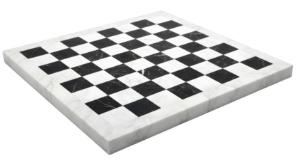 Classic marble chessboard game board empty, ready for thoughtful game of strategy and competition elegant design