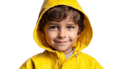 child wearing raincoat