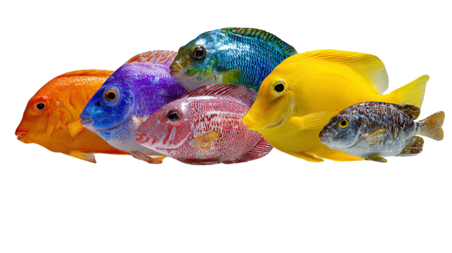 Fish and many colors