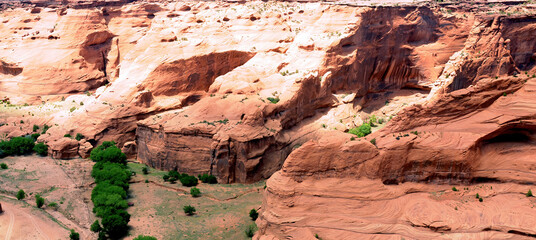 Surrounding Terrain, Cliffs, and Valley Canyon De Chelly Arizona
